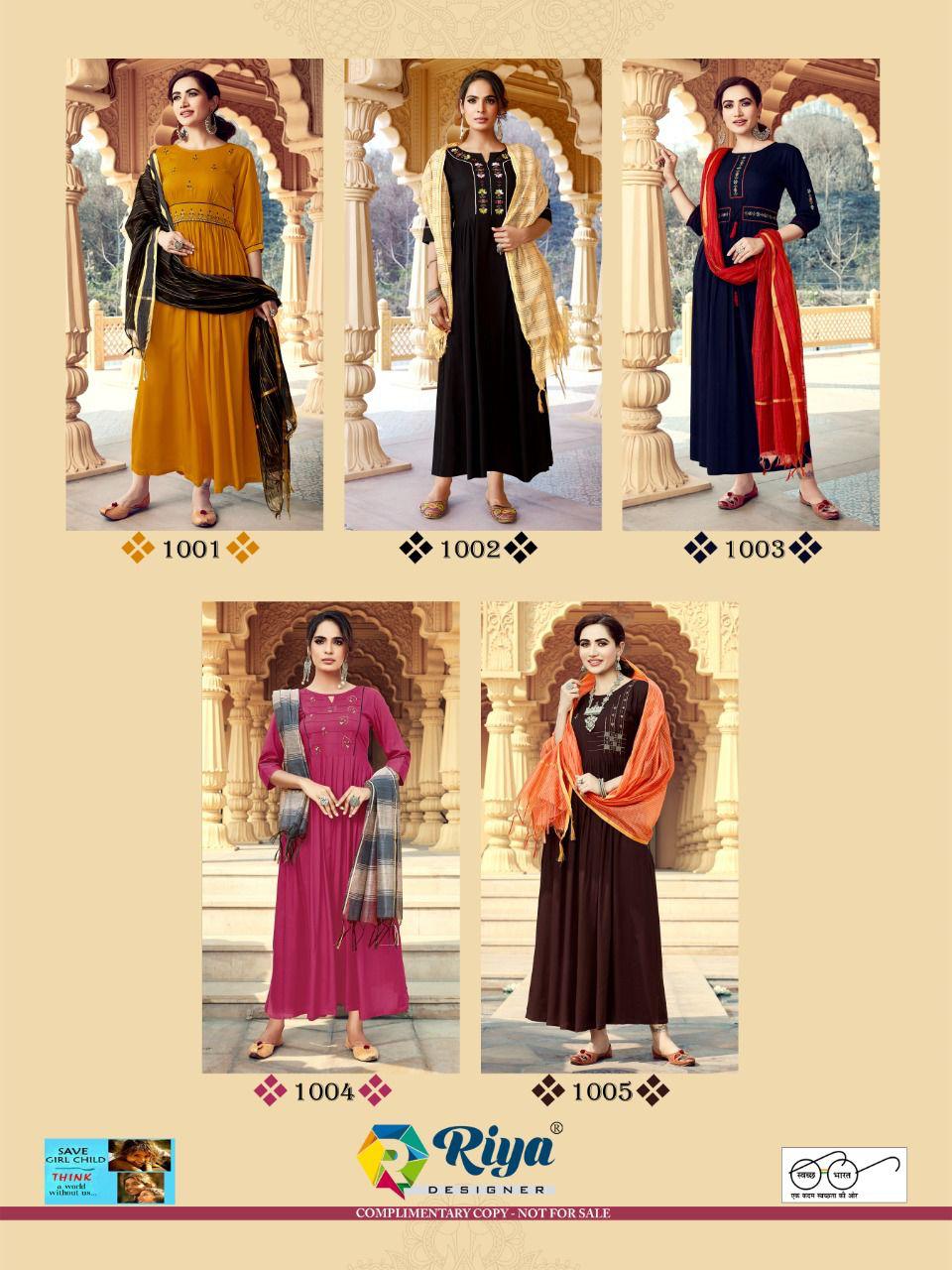 riya designer Ghoomar rayon modern look top with dupatta catalog