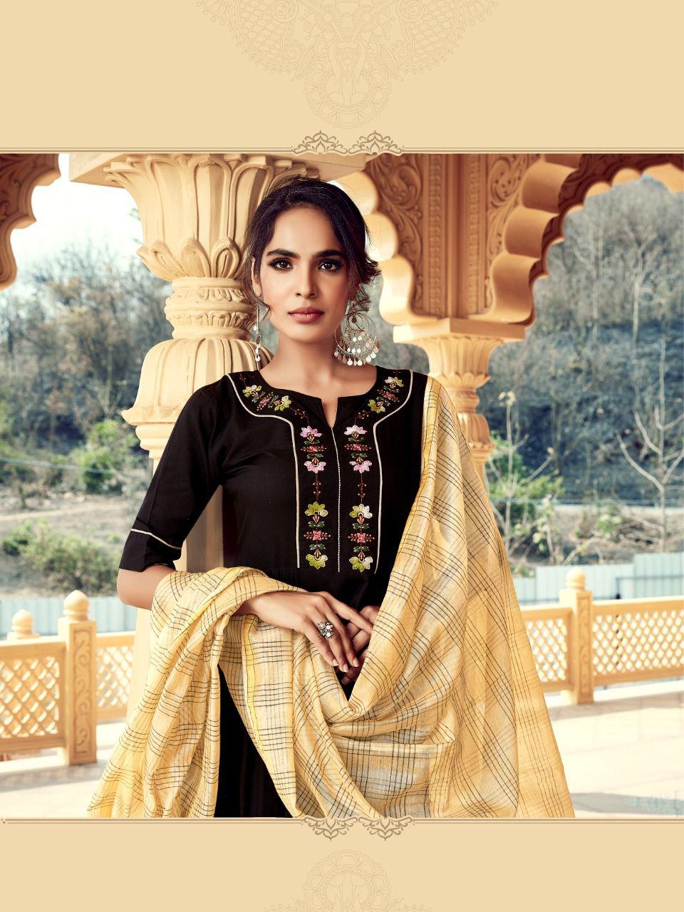 riya designer Ghoomar rayon modern look top with dupatta catalog