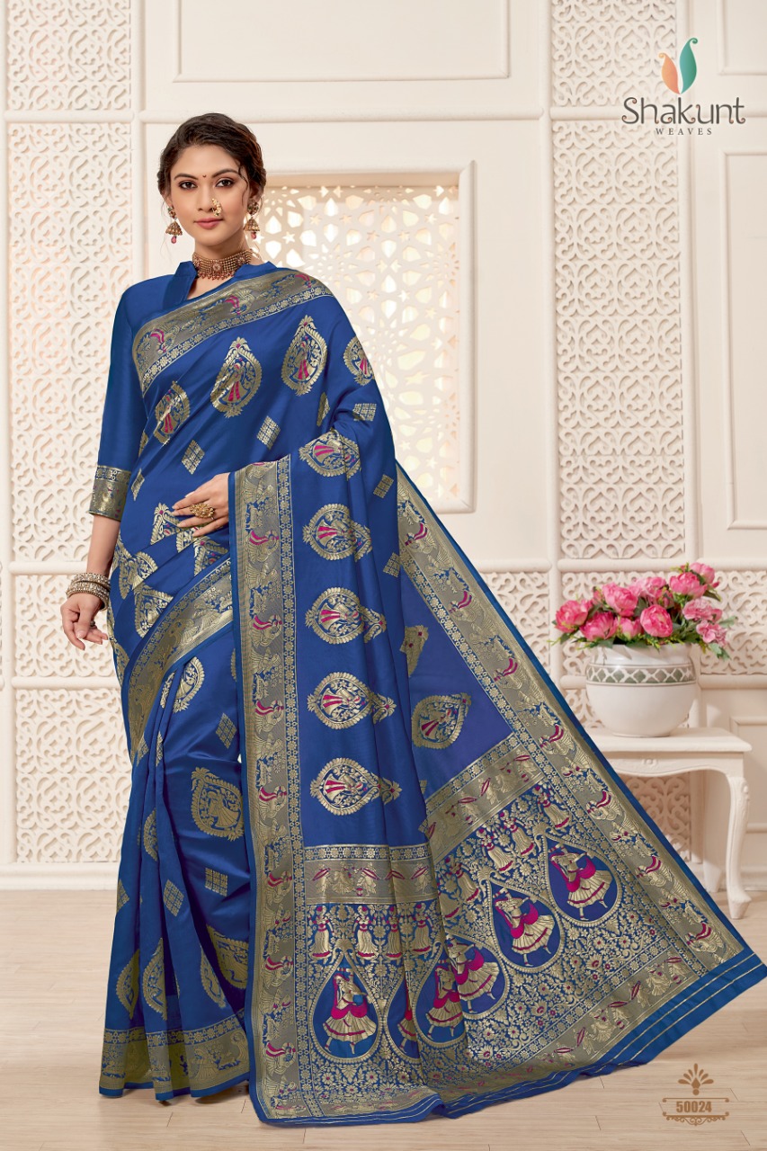 shakunt weaves sarvmangal silk graceful look saree catalog