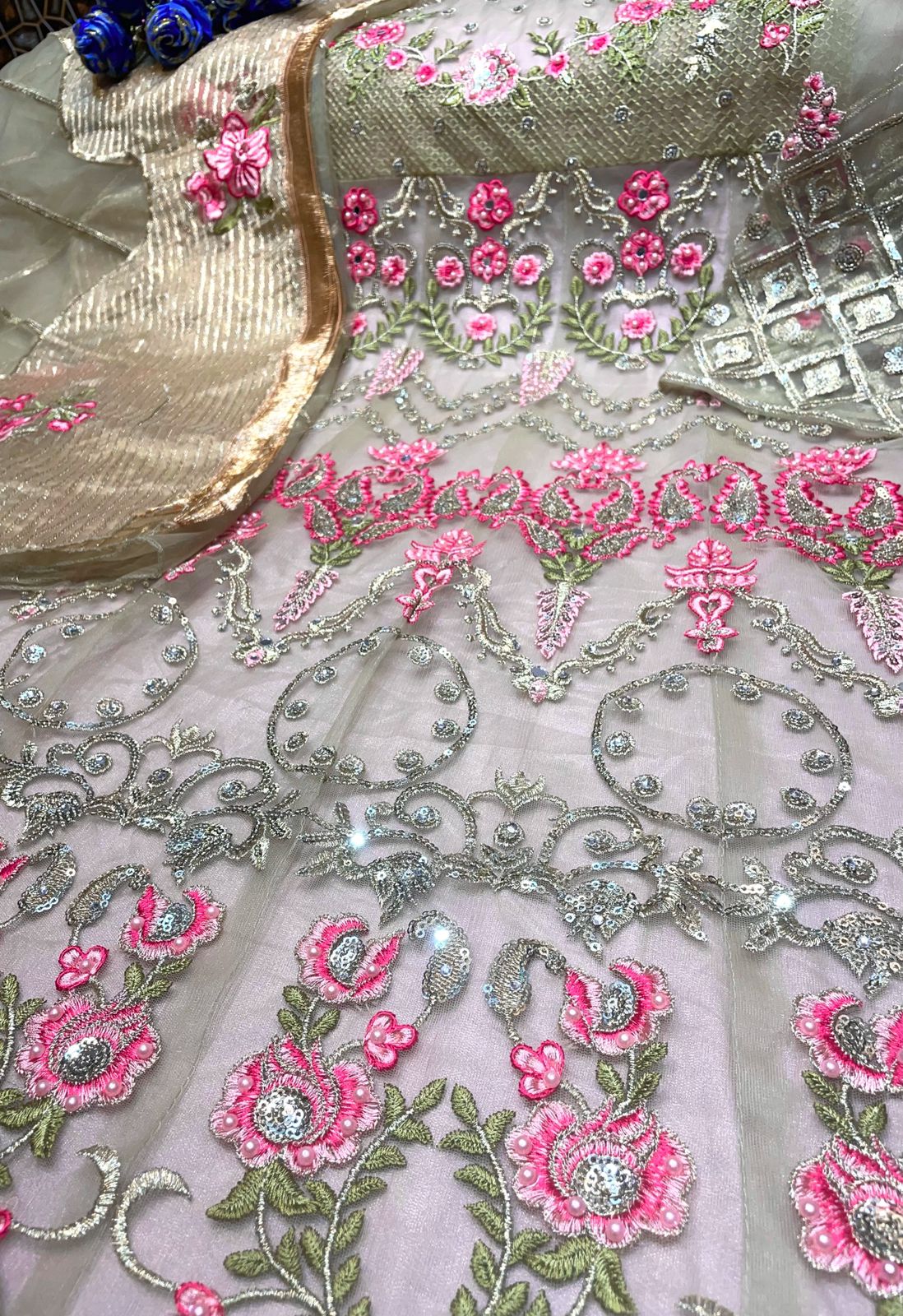 shanaya rose bridel s 100 heavy butterfly net catchy look salwar suit single