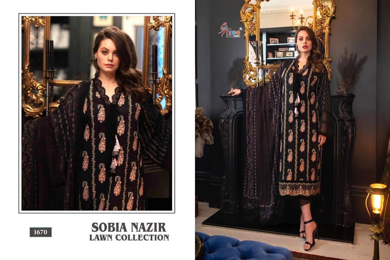 shree fab  sobiya nazir lawn collection cotton regal look salwar suit catalog