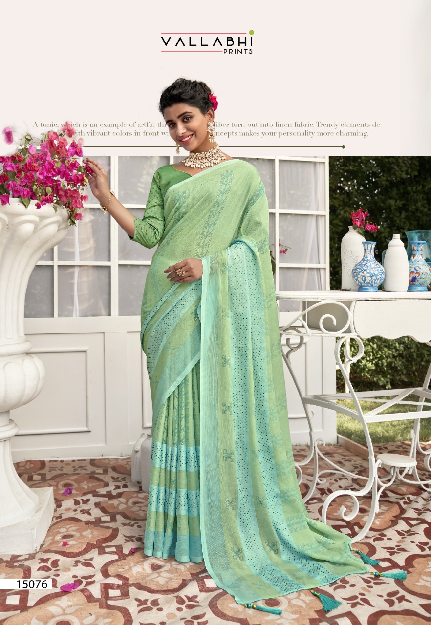 vallabhi print namira Brasso Print gorgeous look saree catalog