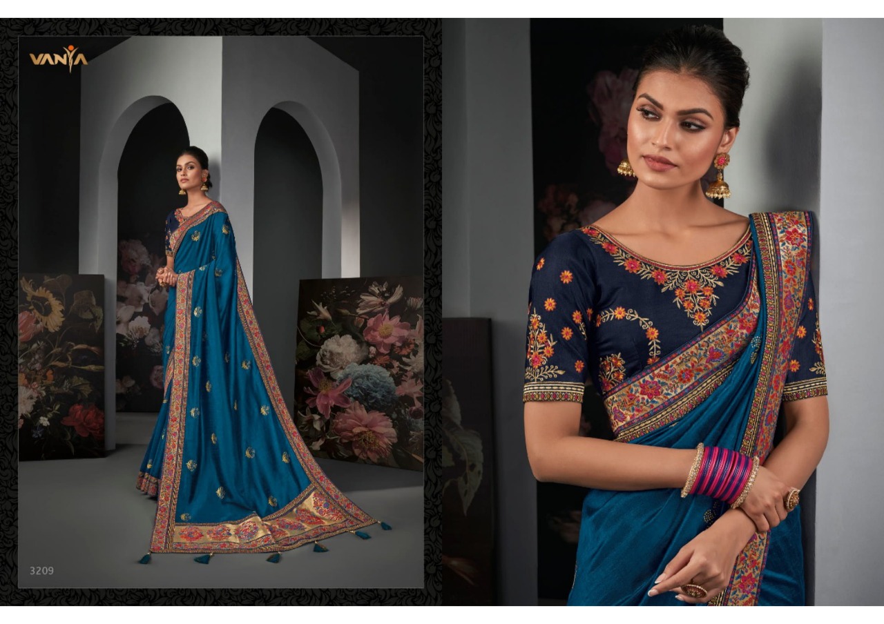 Vanya vanya 3201 3209 silk catchy look saree catalog