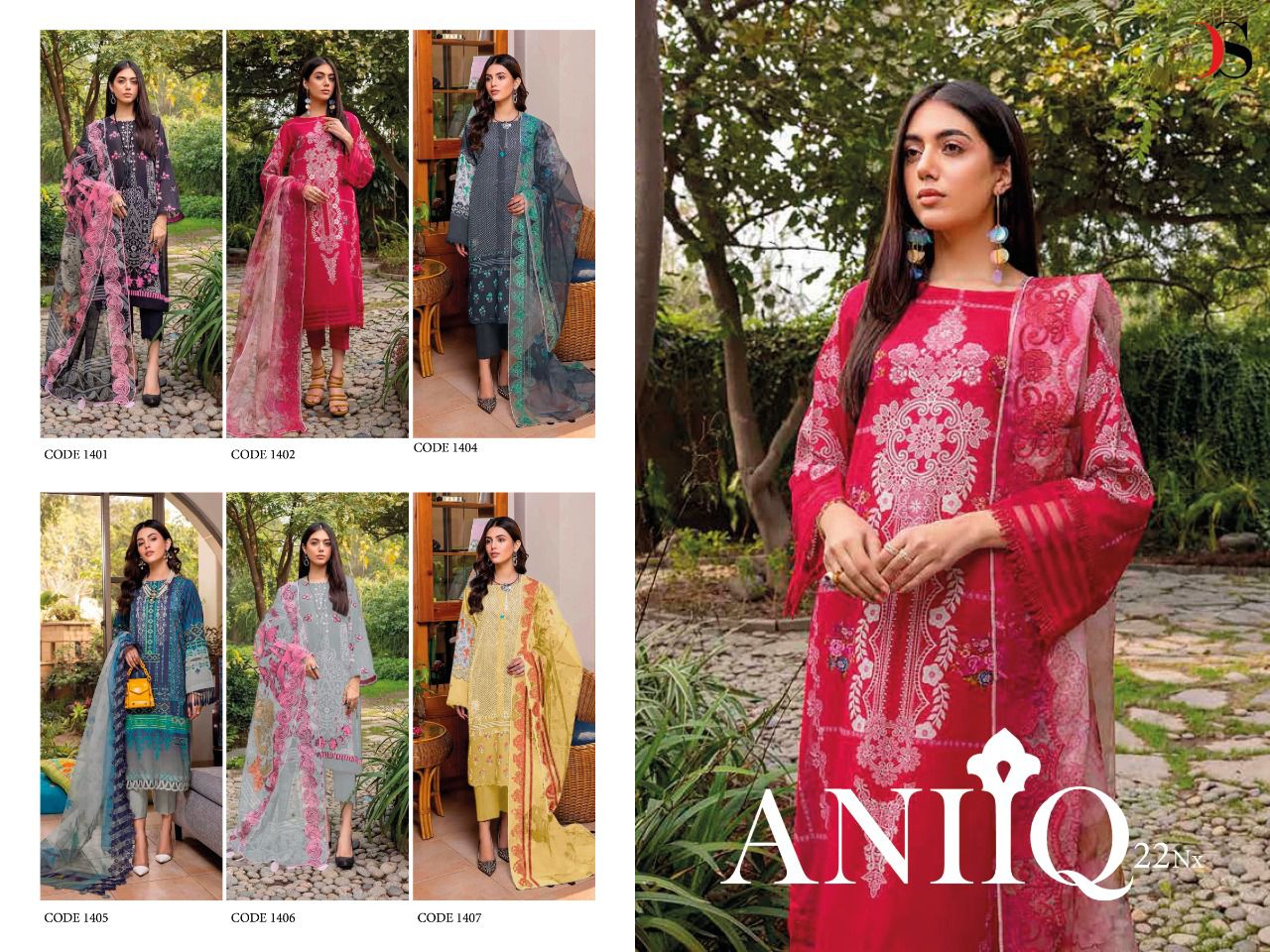 deepsy suit ainq 22  nx cotton attrective print salwar suit with cotton dupatta catalog