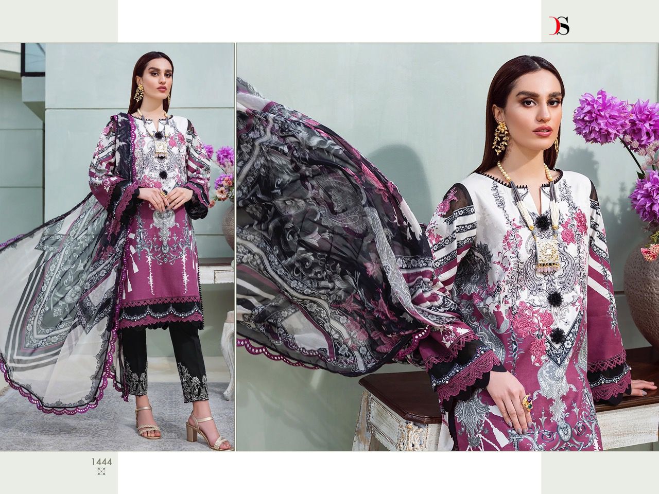 deepsy suit Bliss lawn 22 cotton attrective print and look salwar suit with chiffon dupatta catalog