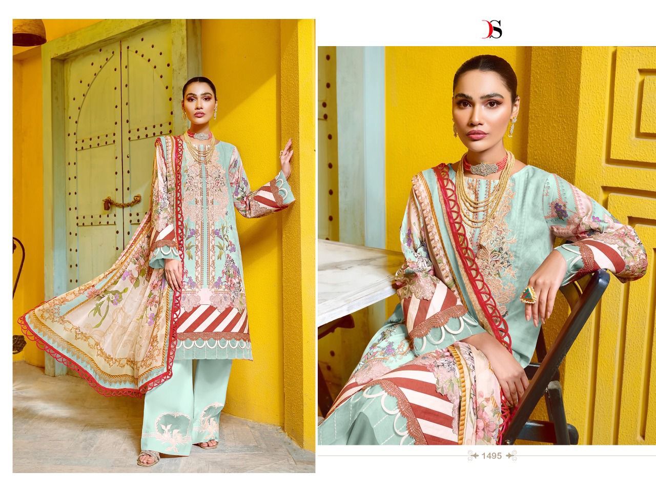 deepsy suit Mariab lawn 22 Nx cotton astonishing look salwar suit cotton mal mal dupatta catalog