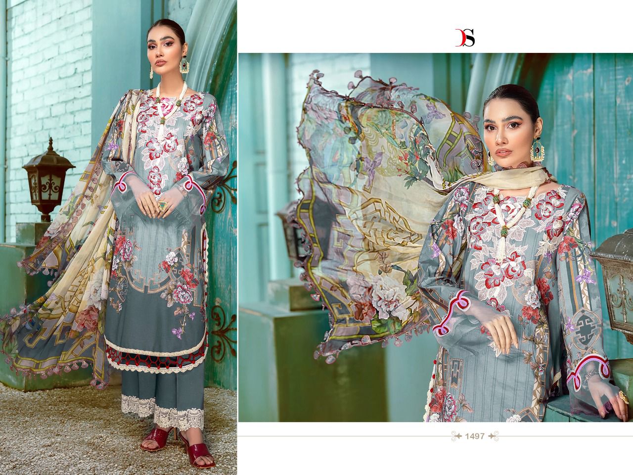deepsy suit Mariab lawn 22 Nx cotton astonishing look salwar suit cotton mal mal dupatta catalog