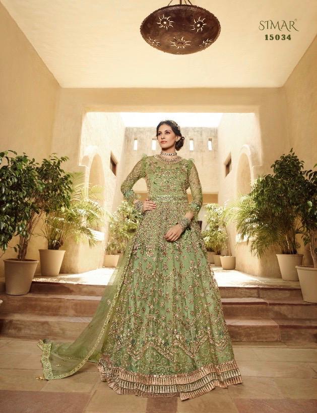 glossy amyra shaivi net gorgeous look salwar suit catalog