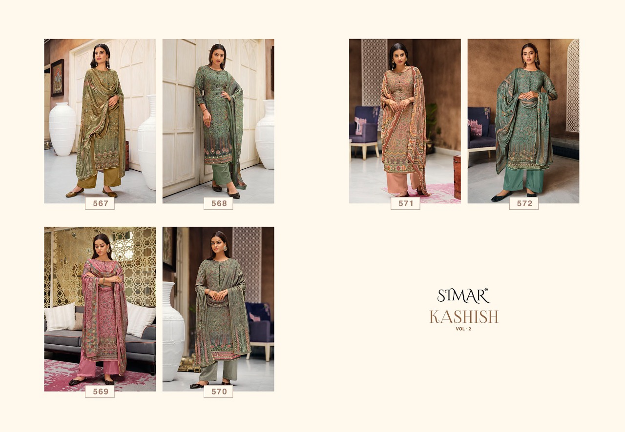 glossy simar simar Kashish Vol 2 viscose muslin gorgeous look salwar suit catalog
