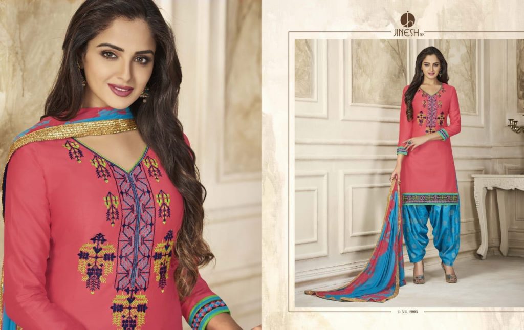 Jinesh nx aarya vol 1 cotton gorgeous look top with bottom and dupatta catalog