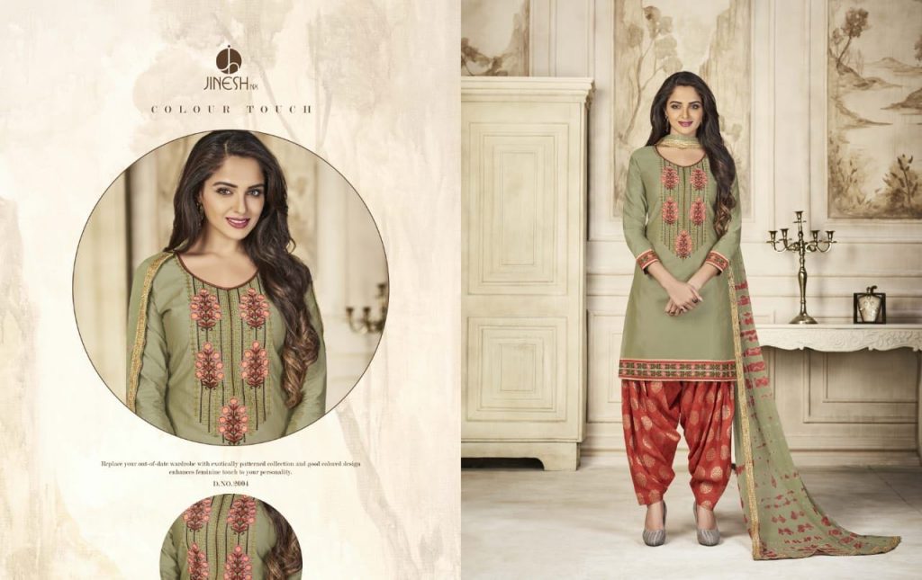 Jinesh nx aarya vol 1 cotton gorgeous look top with bottom and dupatta catalog
