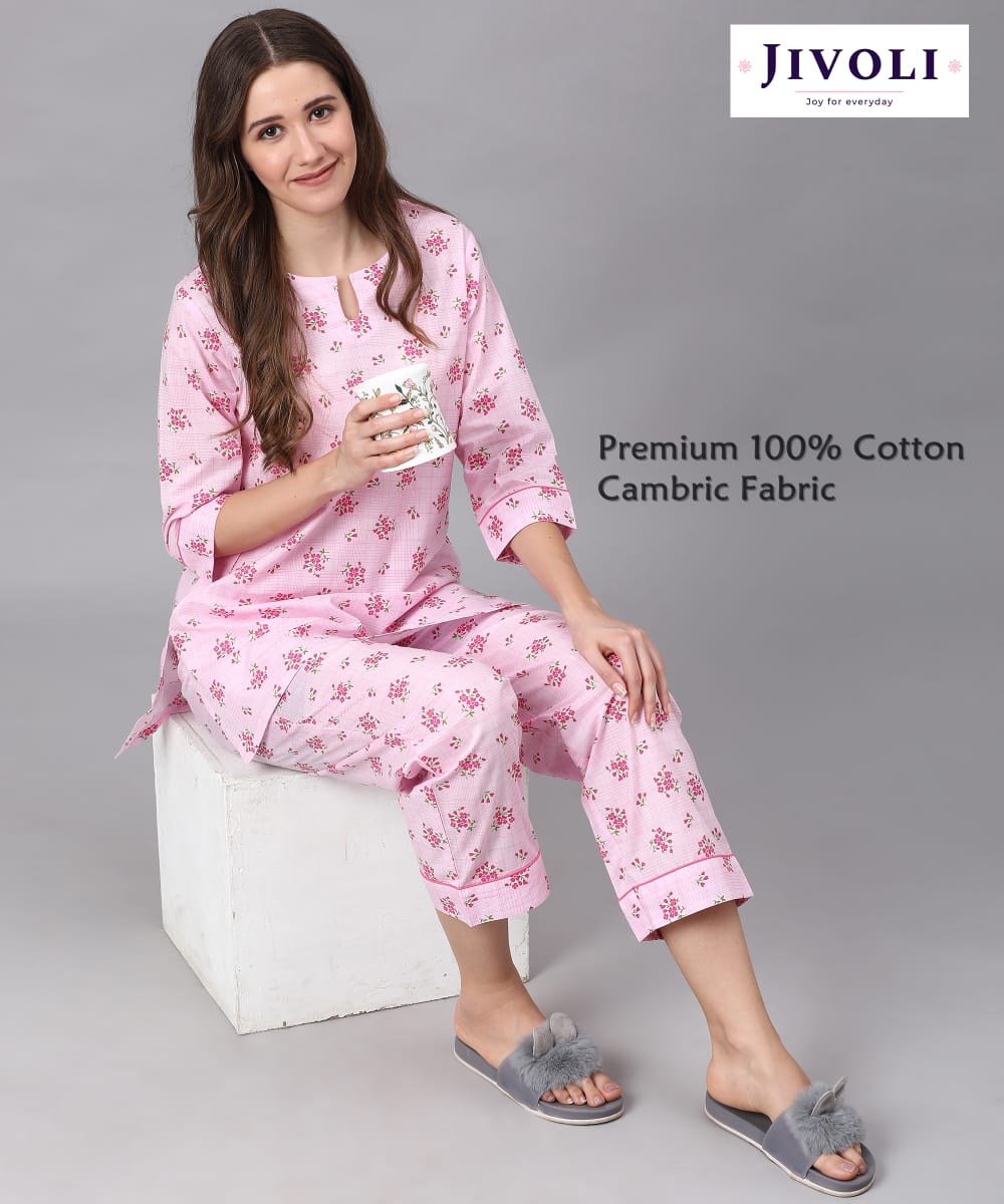 jivoli 104 cambric cotton decent colour night wear single