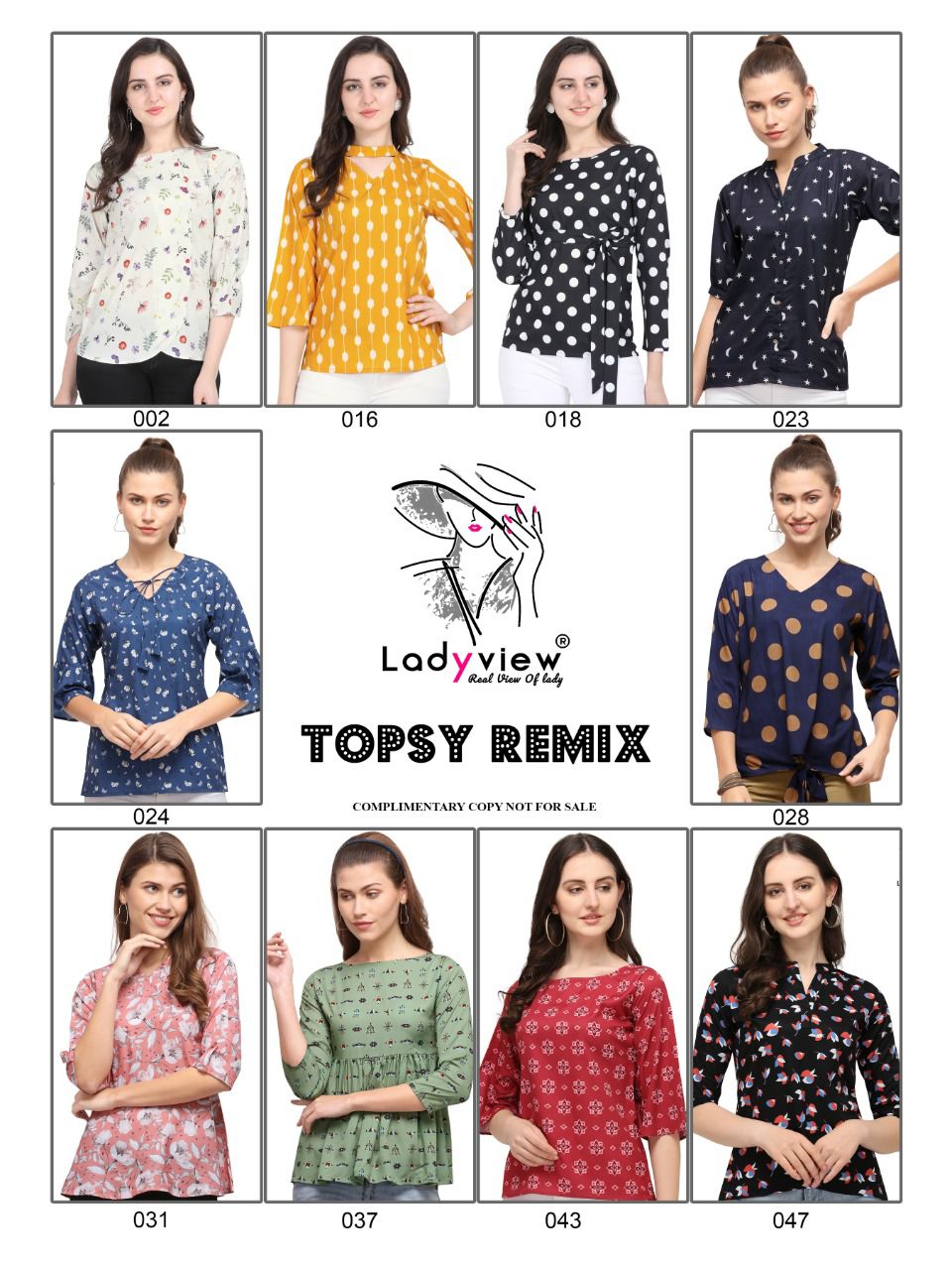ladyview topsy remix crape decent look top catalog