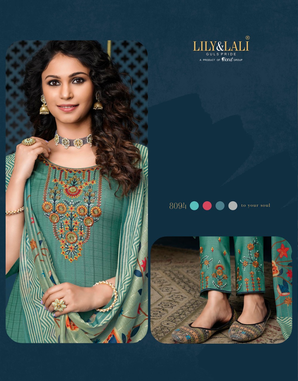 lily and lali meher viscose festive look top with bottom and dupatta catalog