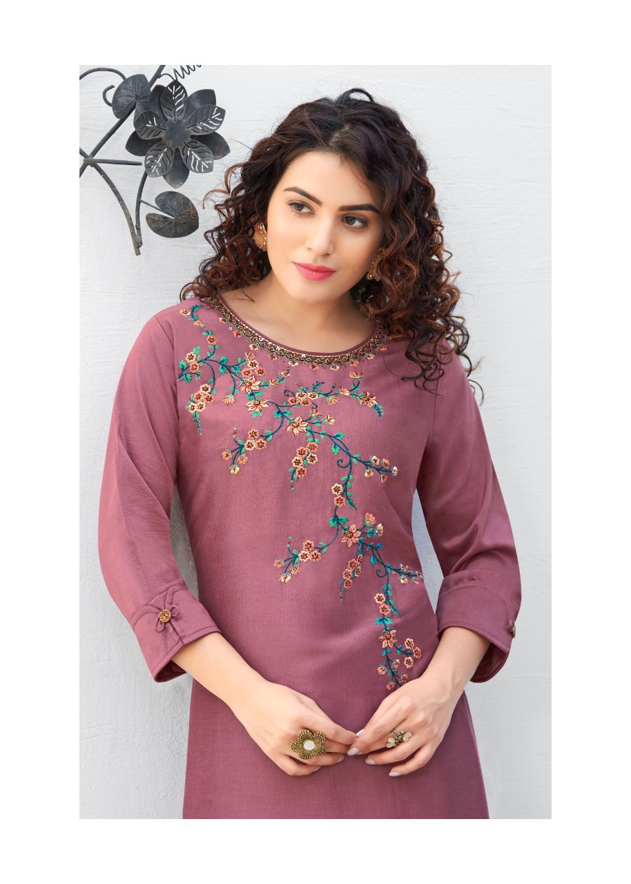 m i textile selfy fancy silk new and modern style kurti catalog