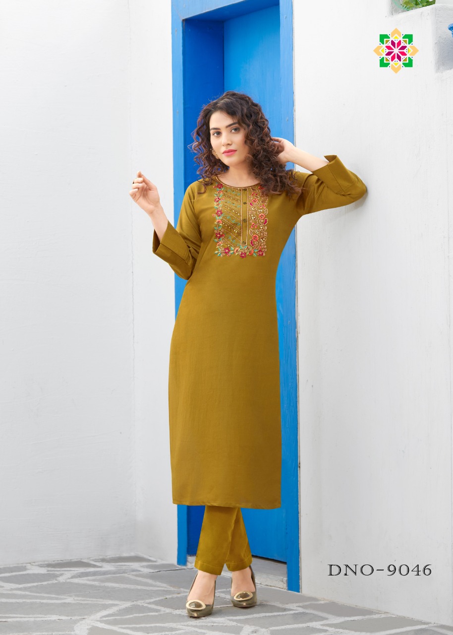 m i textile selfy fancy silk new and modern style kurti catalog