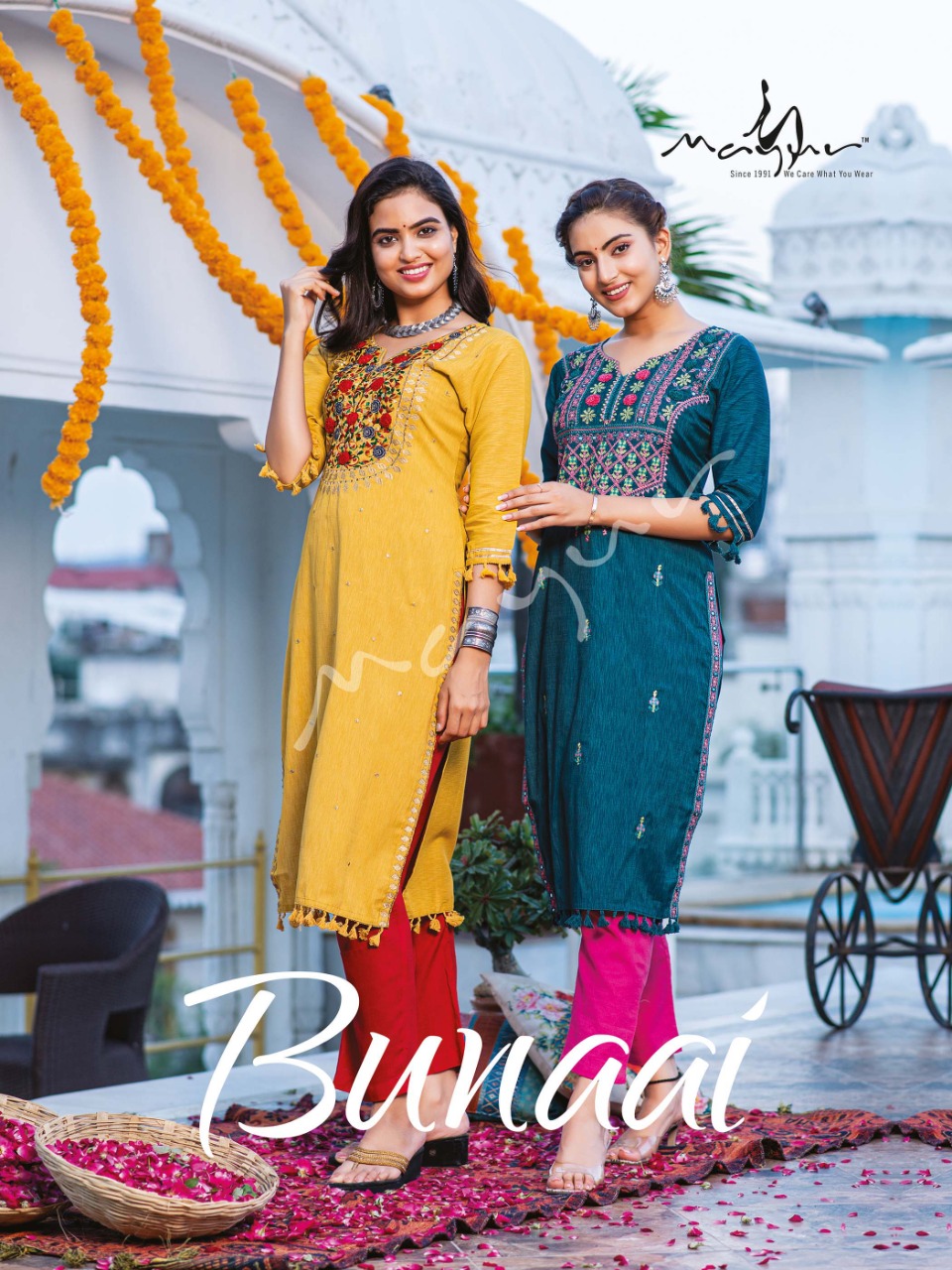mayur bunaai rayon attractive kurti catalog