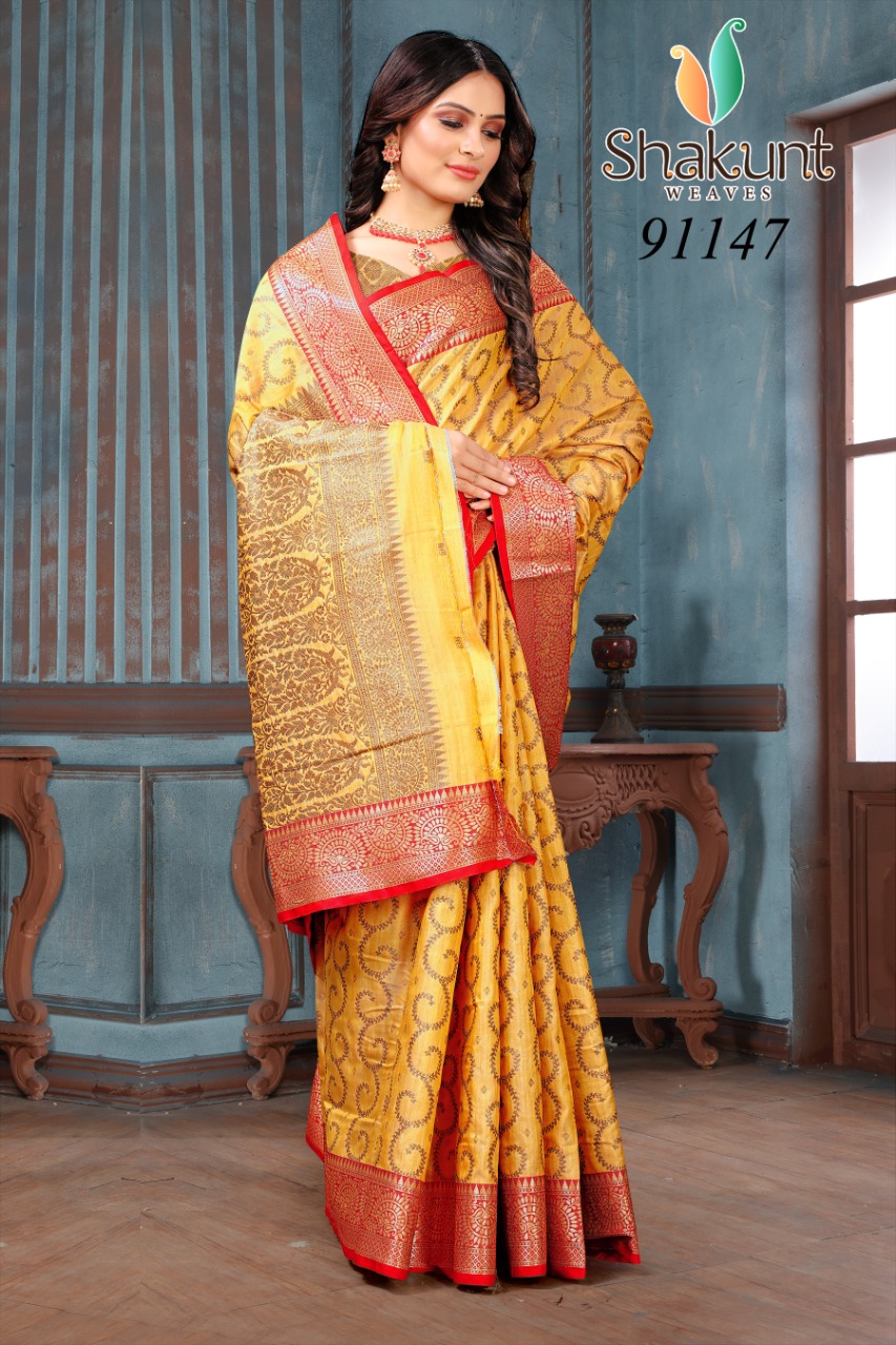 shakunt weaves divyajyoti silk graceful look saree catalog