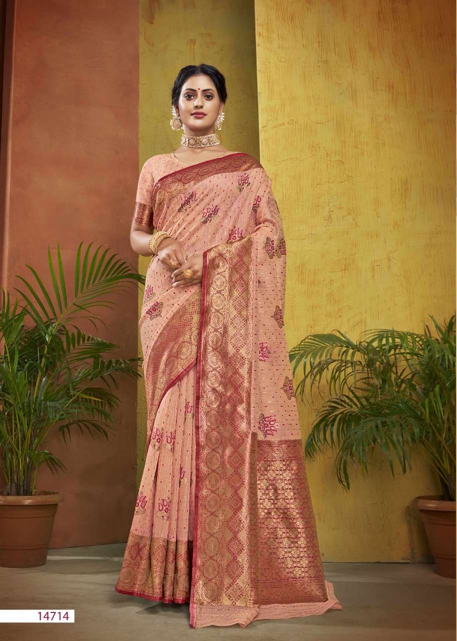 shakunt weaves SKS Linen 3019 linen gorgeous look saree catalog