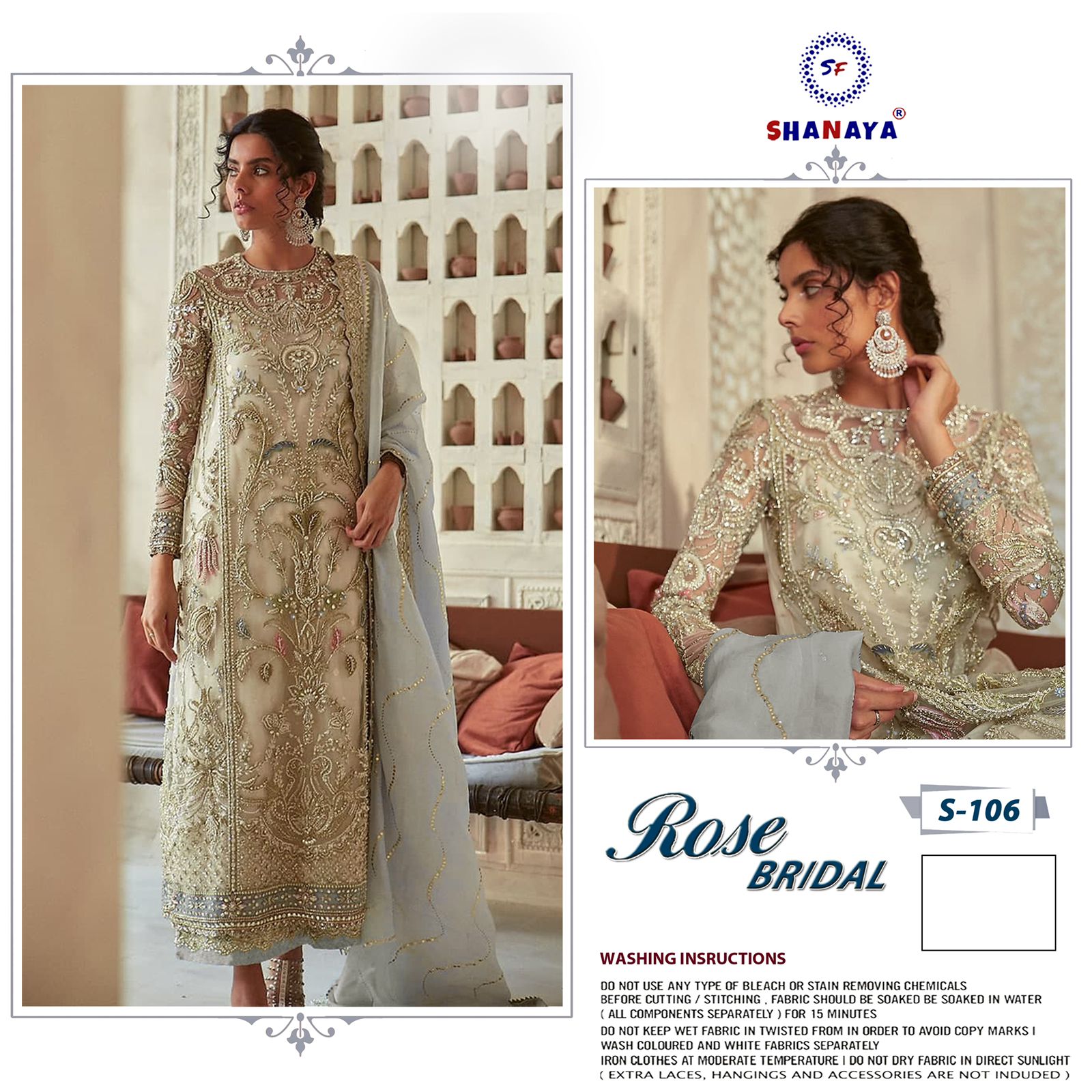 shanaya rose bridel s 106 gerogette elegant look salwar suit single