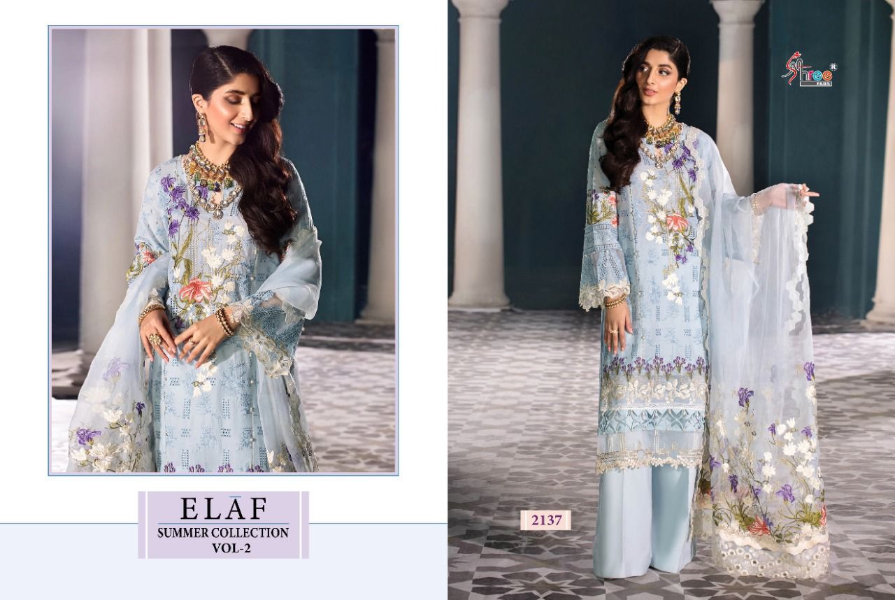 shree fab elaf summer collection 2 cotton festive look salwar suit catalog