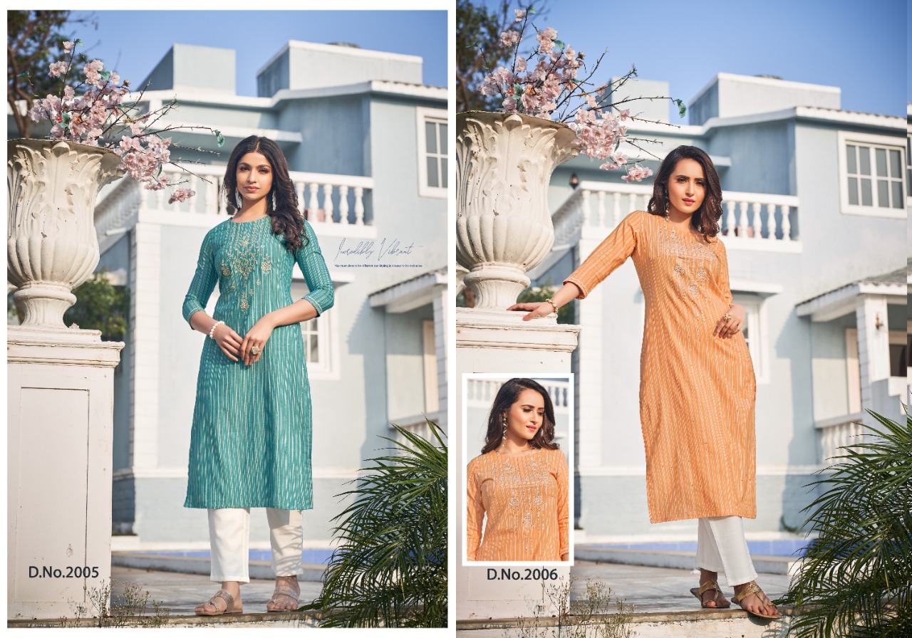 Snapstyle greetings sunshine cotton innovative look kurti catalog