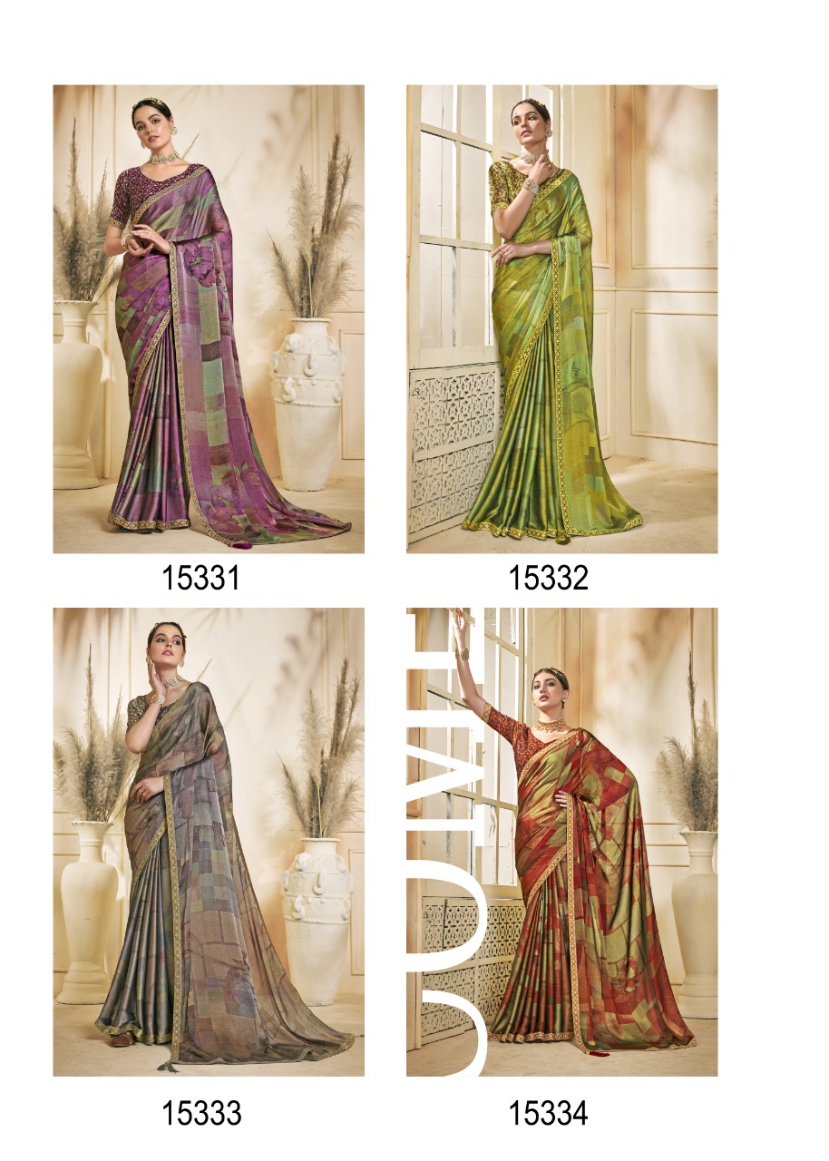 vallabhi print teetly moss chiffon astonishing print saree catalog