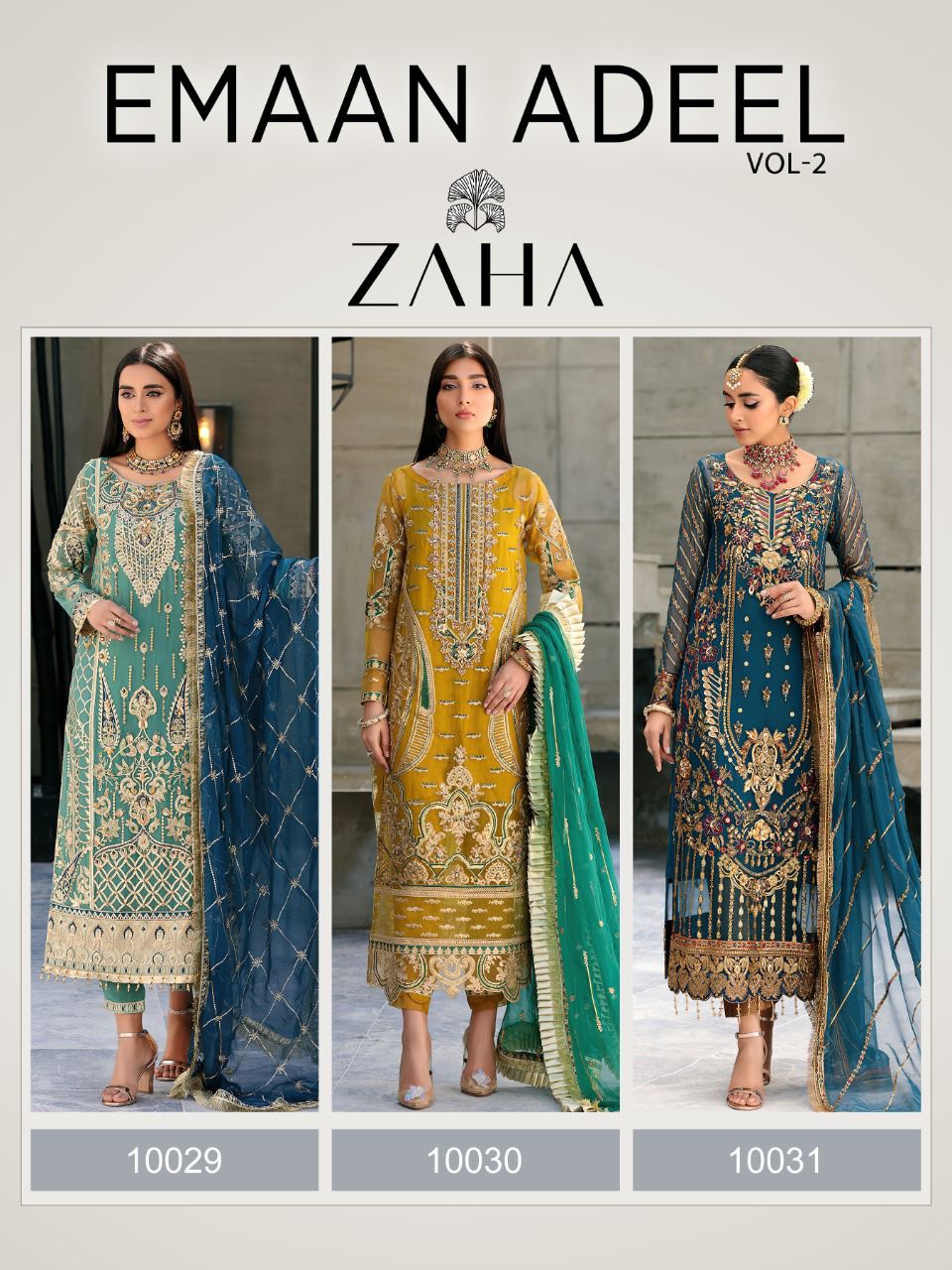 zaha emaan adeel vol 2 georgette astonishing salwar suit catalog