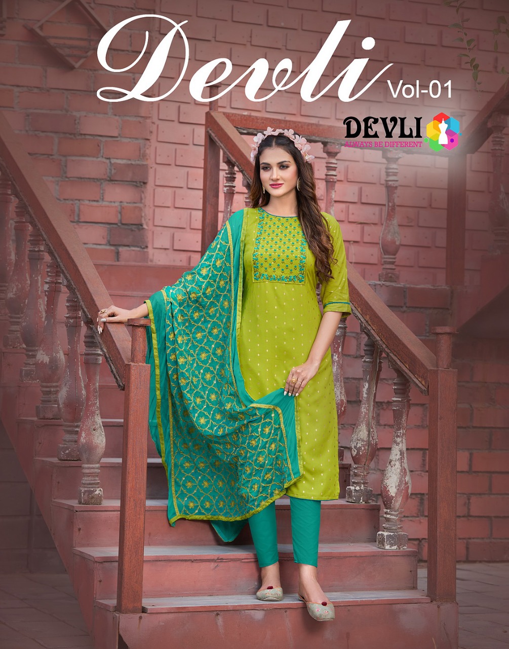 devli Devli Vol 1 rayon innovative look top Bottom with dupatta catalog