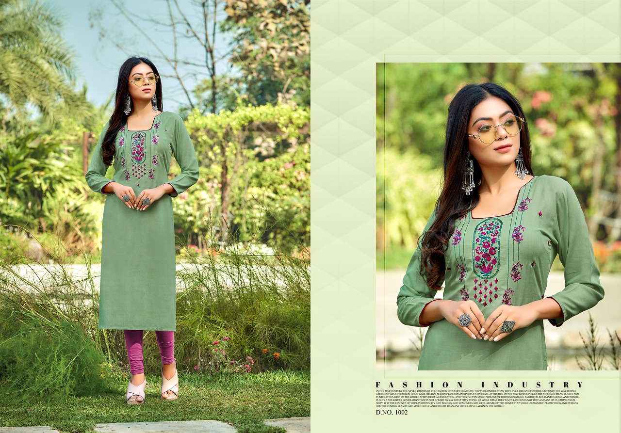 jinesh nx aaliya vol 2 rayon decent look kurti catalog