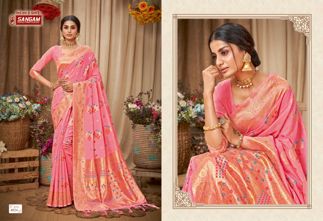 sangam print fashion queen cotton gorgeous look saree catalog