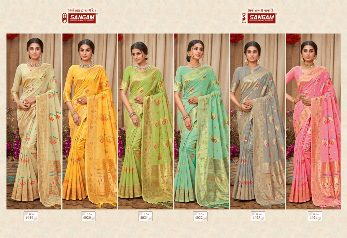 sangam print fashion queen cotton gorgeous look saree catalog