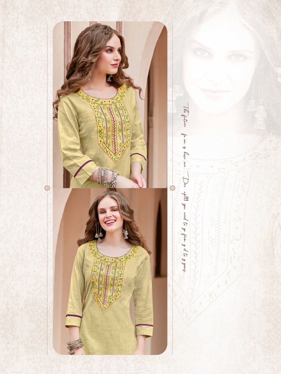 syasii pure vol 2 cotton graceful look kurti with Bottom catalog