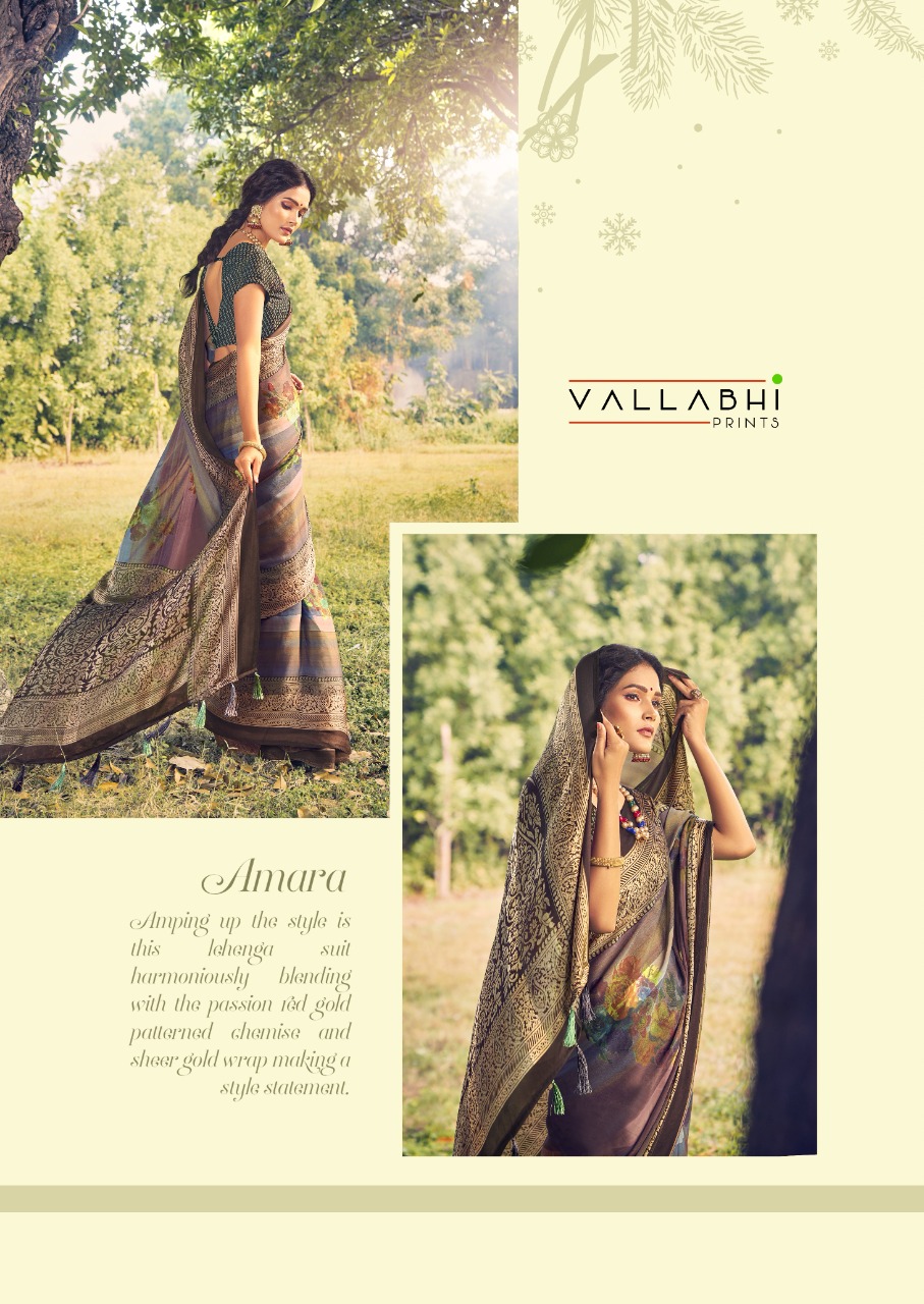 vallabhi print narrow rangoli exclusive print saree catalog