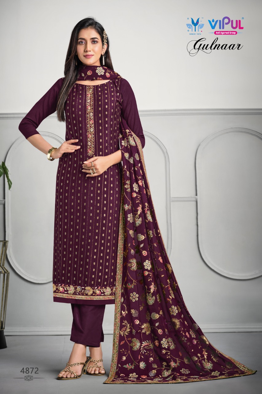 vipul gulnar chinoon gorgeous look salwar suit catalog