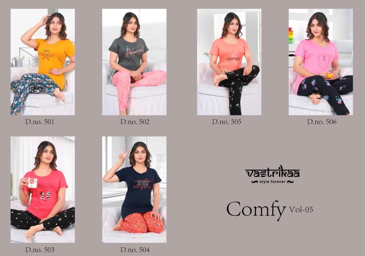 Vastrikaa  Comfy Vol 5  Cotton Hosiery comfortable night wear catalog