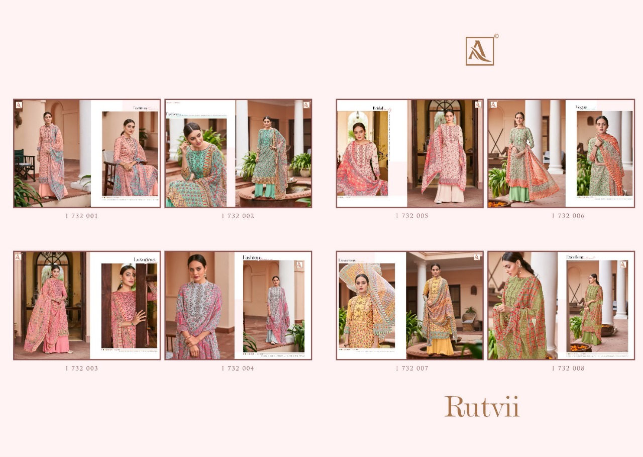 alok suit rutvii pure zam cotton exclusive print salwar suit catalog