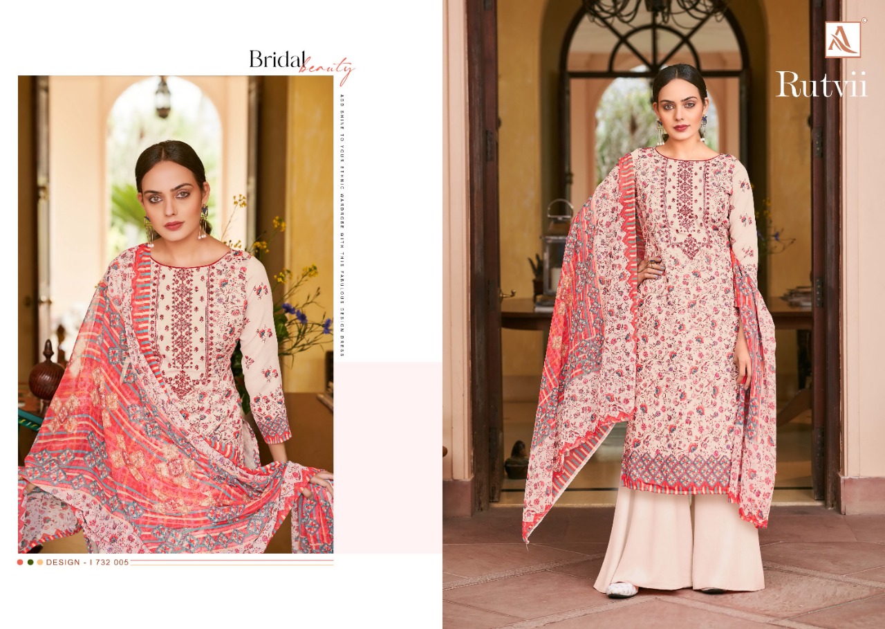 alok suit rutvii pure zam cotton exclusive print salwar suit catalog