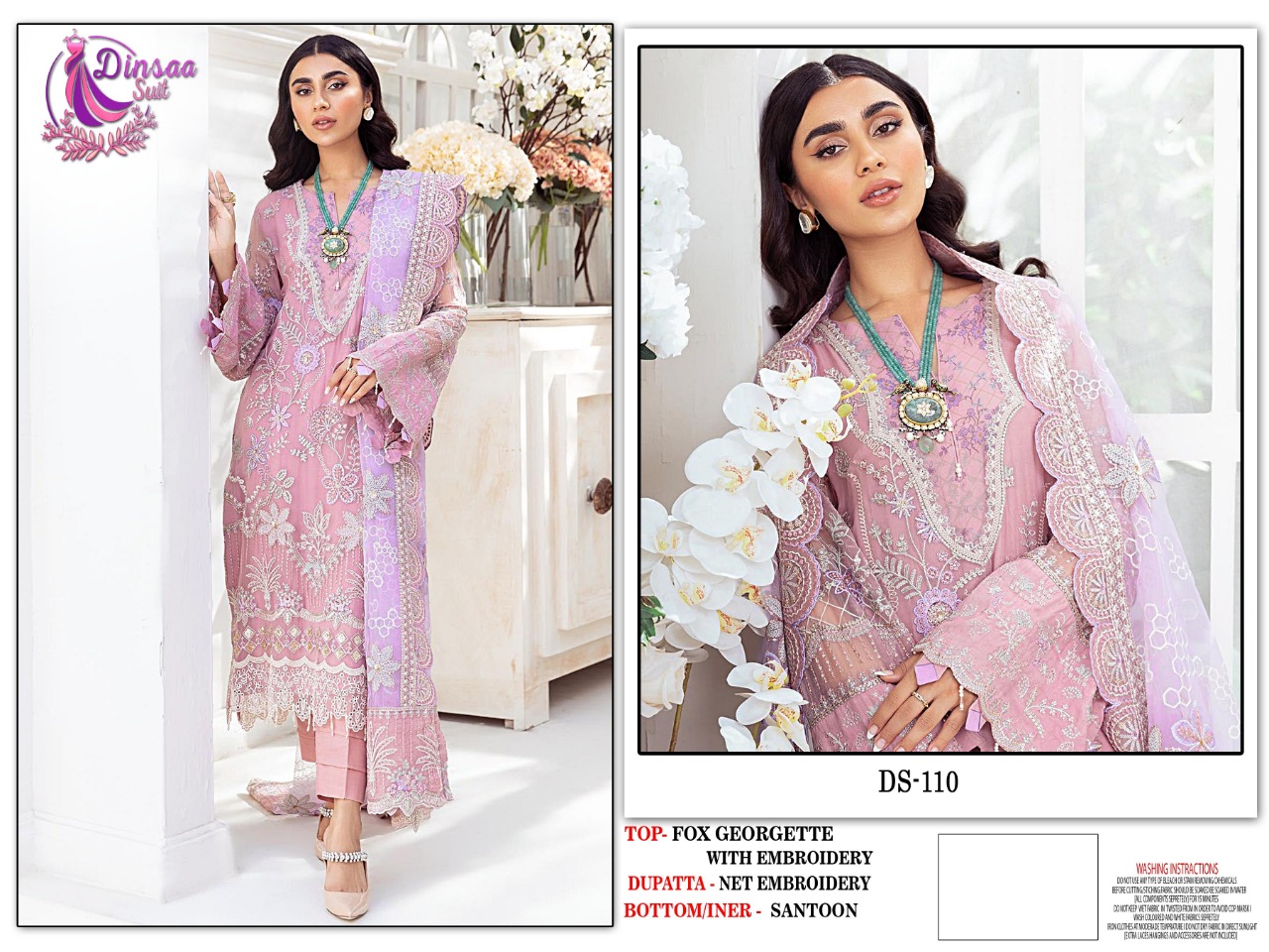 dinsaa suit nuresh vol 1 georgette catchy look salwar suit catalog