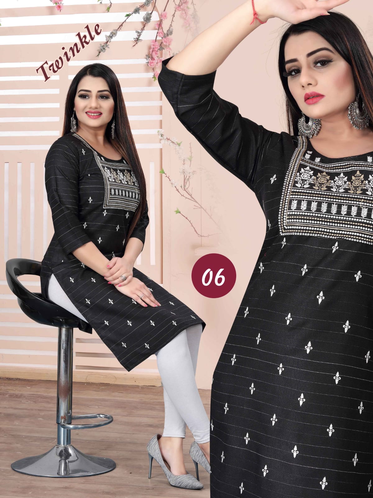 gaabha twinkle lurex exclusive look kurti catalog