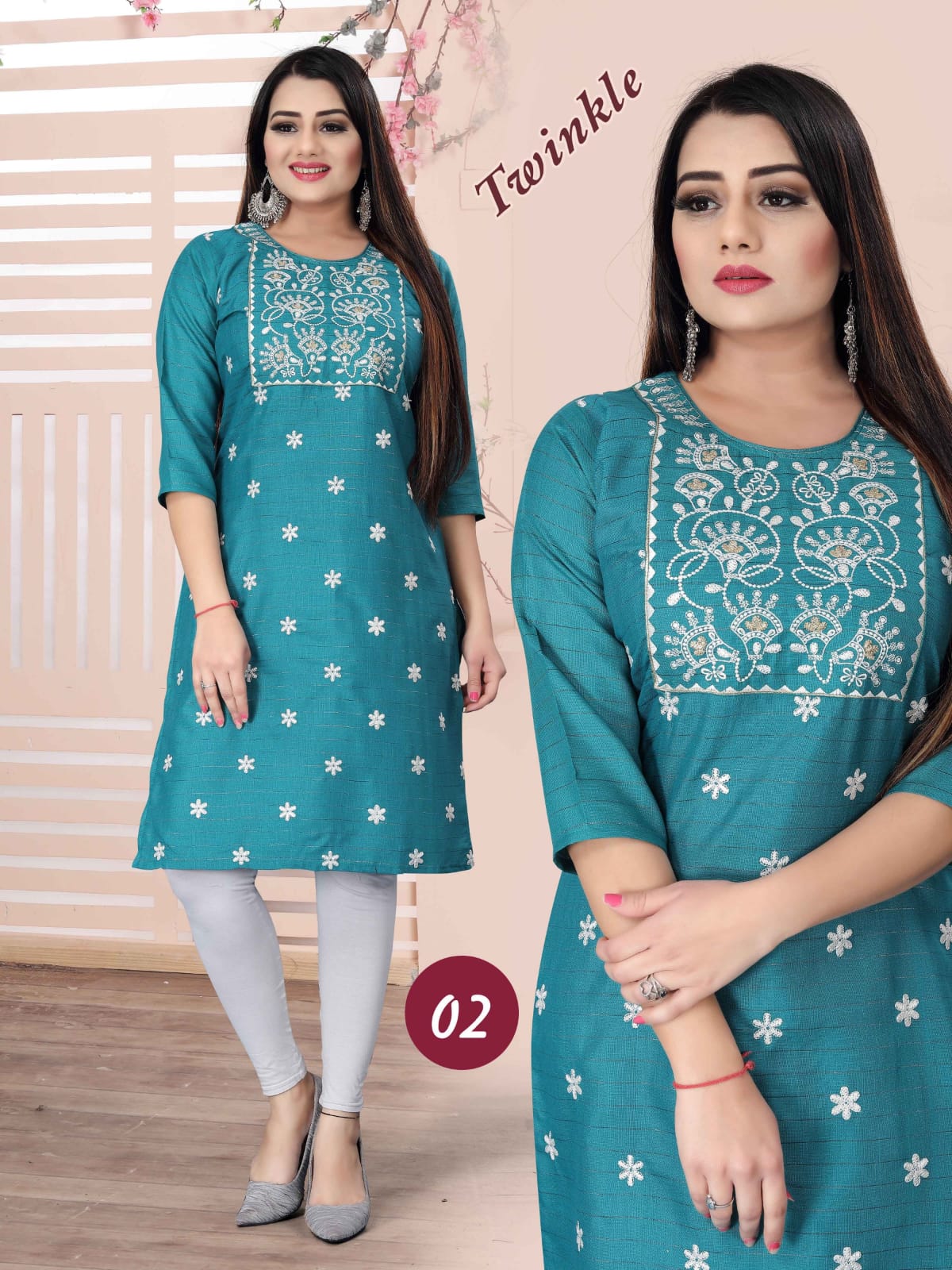 gaabha twinkle lurex exclusive look kurti catalog