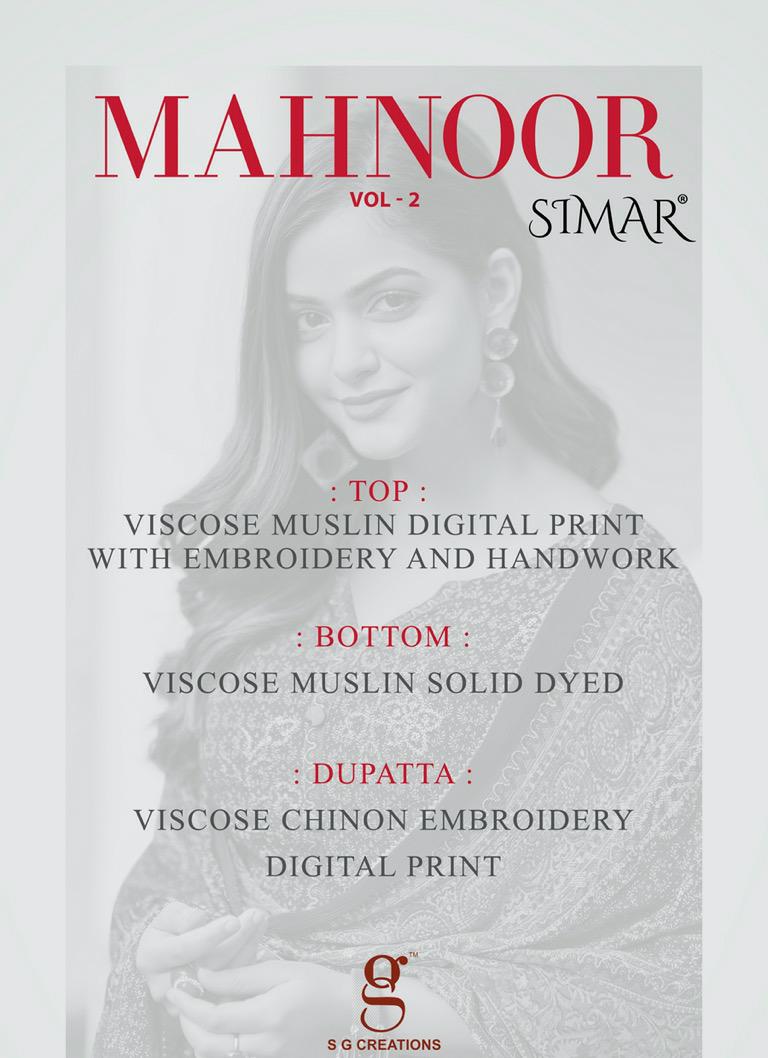 glossy Mahnoor Vol 2 viscose muslin regal look salwar suit catalog
