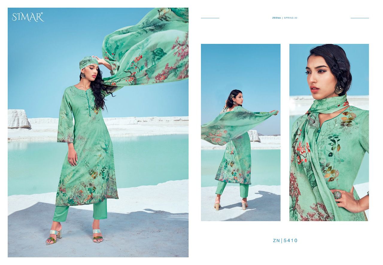 glossy simar zeena cotton exclusive print salwar suit catalog