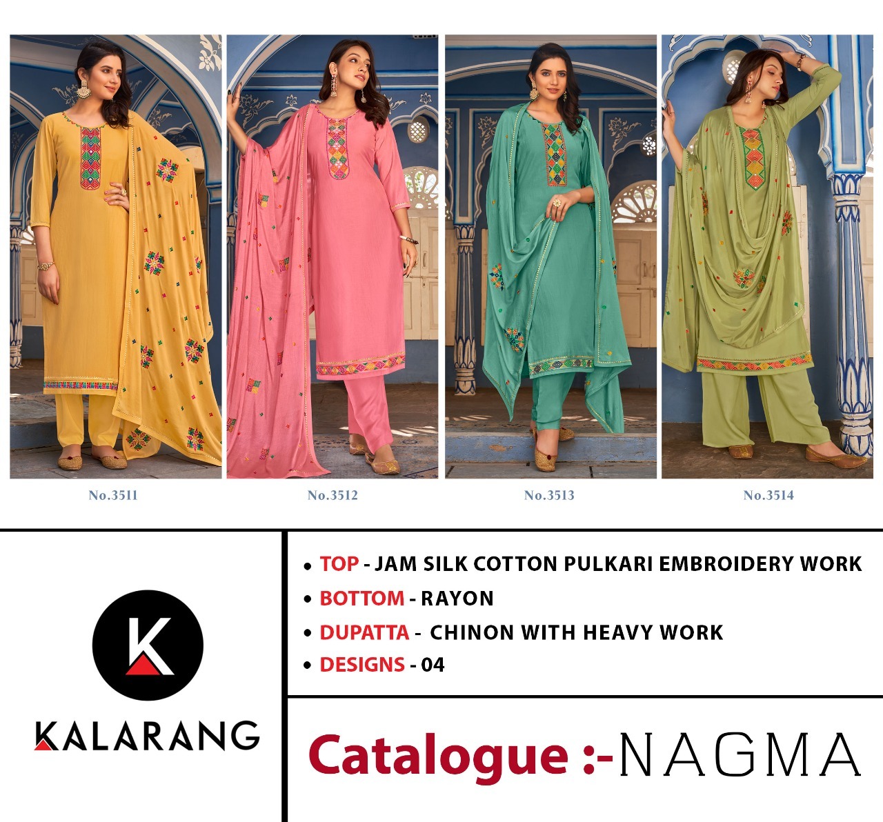 kalarang nagma silk astonishing salwar suit catalog