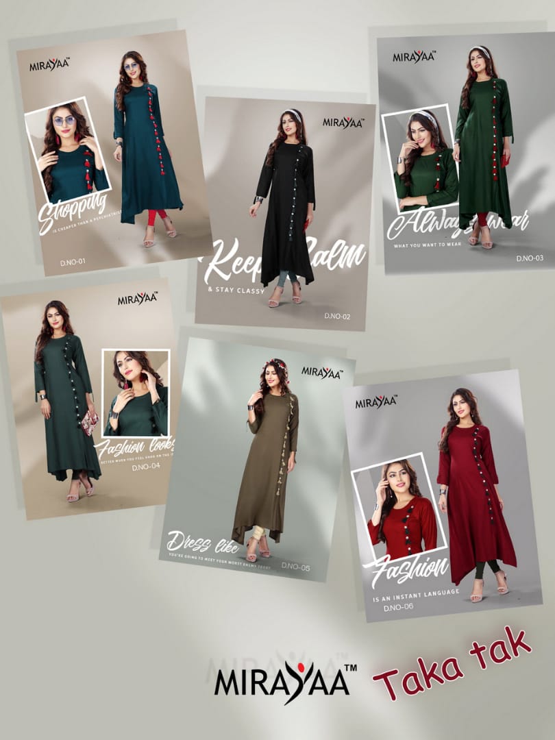 Mirayaa launch taka tak casual ready To wear kurtis collection