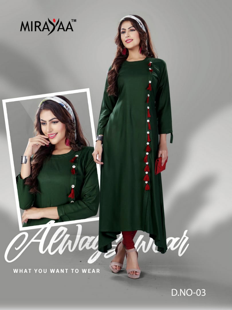 Mirayaa launch taka tak casual ready To wear kurtis collection