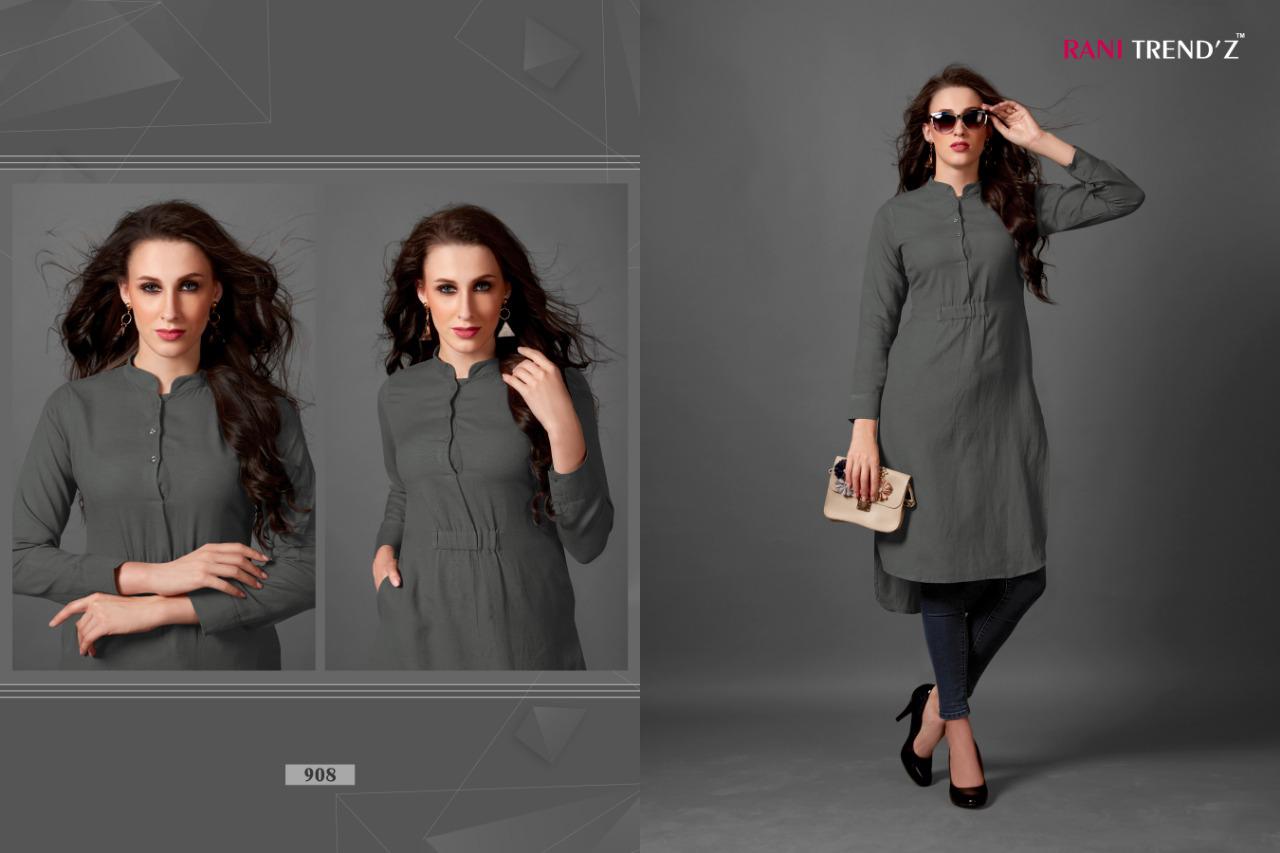 Rani trendz top model 4 casual wear fancy rayon tunics design