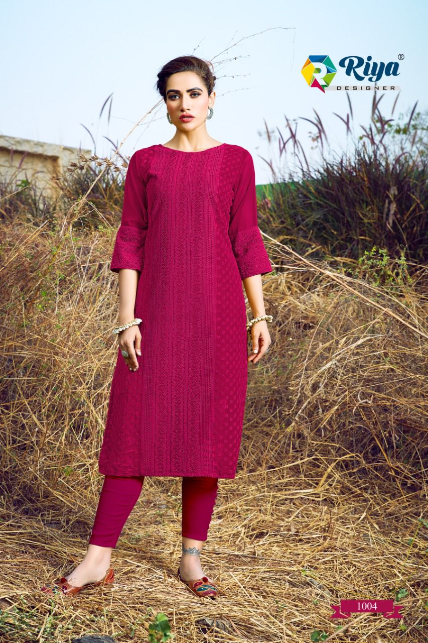 Riya designer shifali georgette attractive kurti catalog