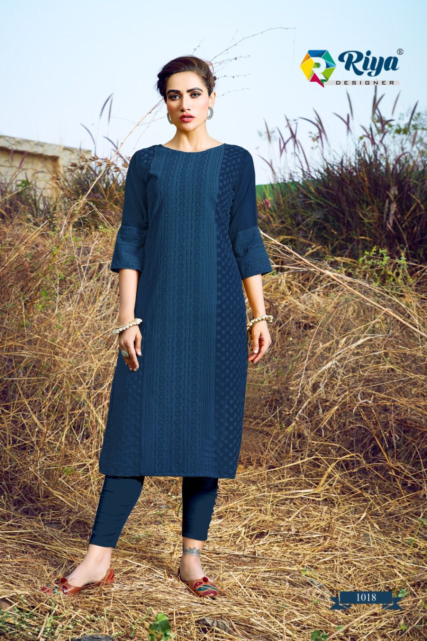 Riya designer shifali georgette attractive kurti catalog