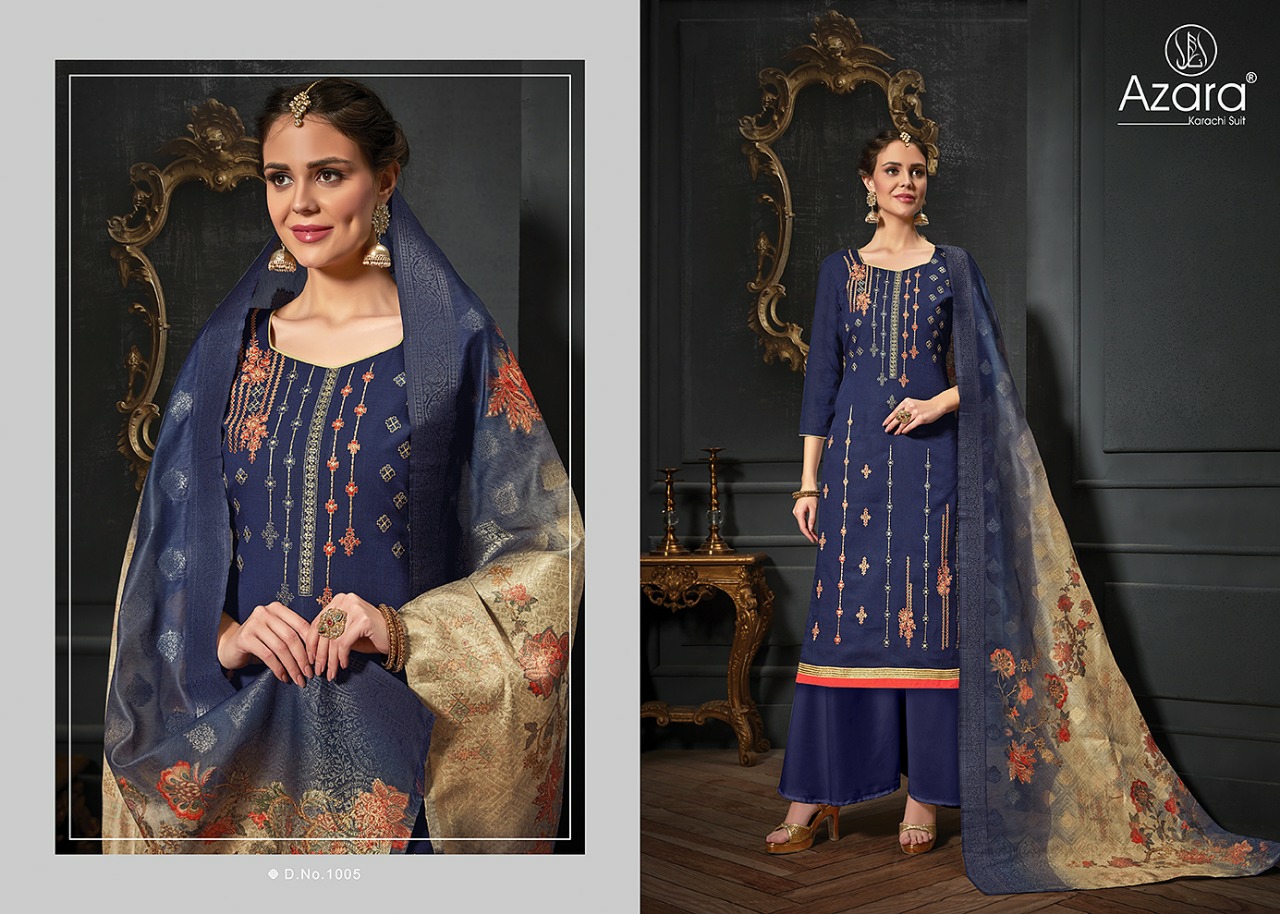 Radhika fashion azara gulrukh cotton  dress Material catalog